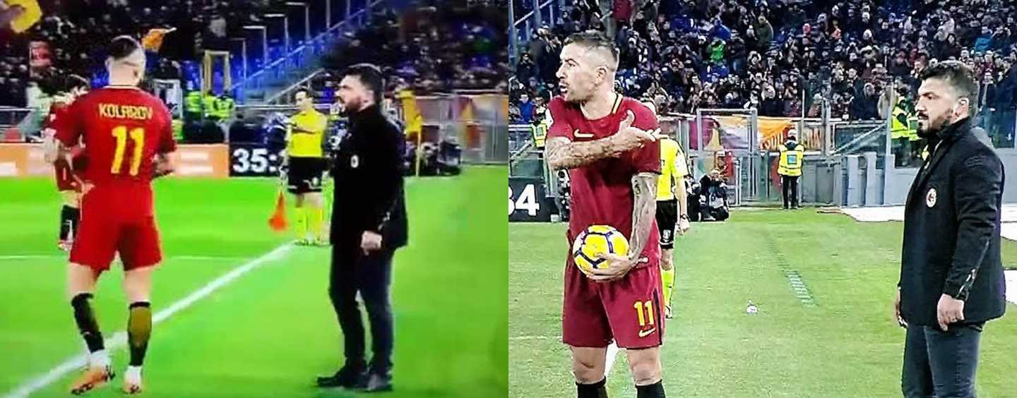 Gattuso xinga Kolarov Roma Milan Gattuso xinga Kolarov Roma Milan