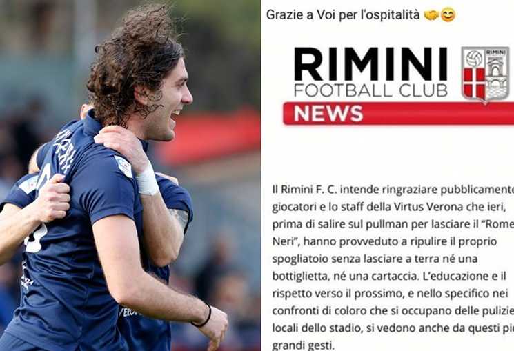 Virtus Verona Rimini limpeza do vestiário Virtus Verona Rimini limpeza do vestiário