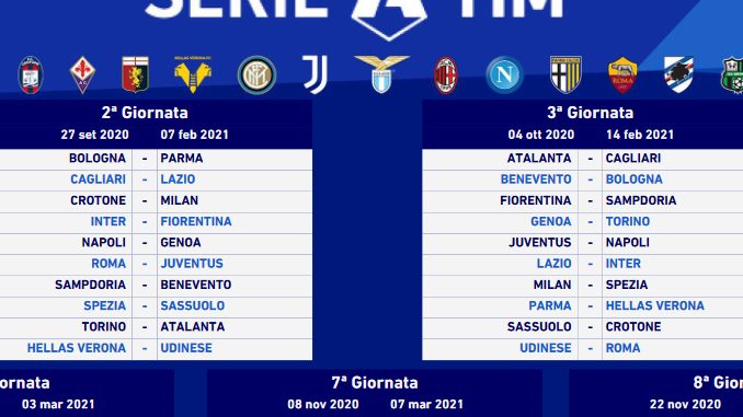 campeonato italiano 2020-2021 - sorteio calendário e jogos campeonato italiano 2020-2021 - sorteio calendário e jogos